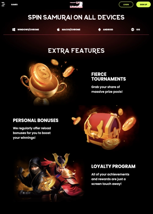 Samurai mobile gaming platform Spin Samurai